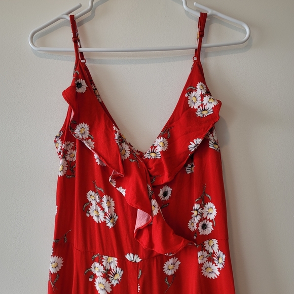H&M Red Floral Romper Size 6/8 Eur 40 - Picture 3 of 9